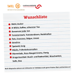 Wunschliste der Tafel
